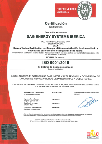 Certificado 9001 2015 Bureau