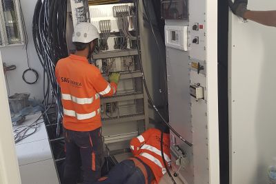 Imagen de los trabajos de baja tensión y armario eléctrico realizado en Cabestany
